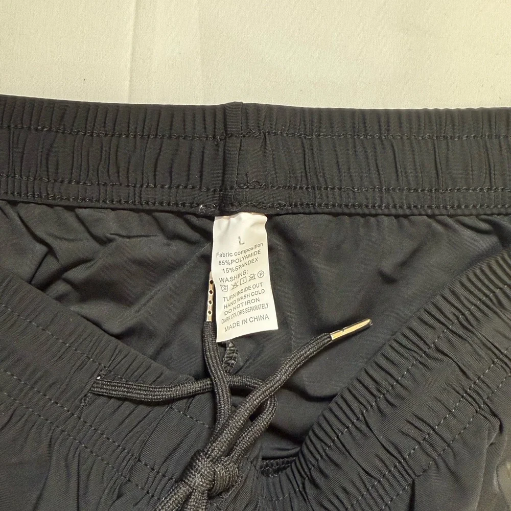 Men’s Dri-Fit Jogger Black Pants - Size L Elastic Waist - Picture 6 of 8